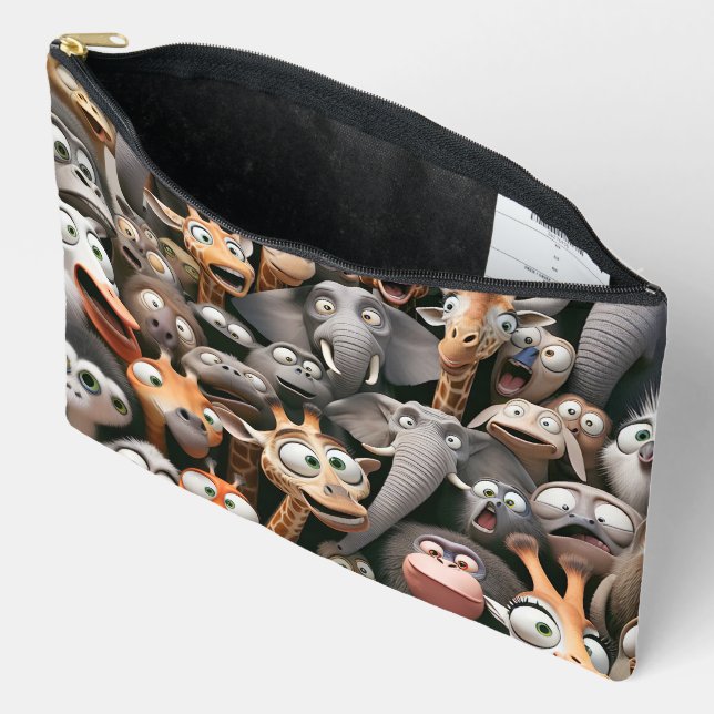 Crazy Wildlife Group  Accessory Pouch (Open)