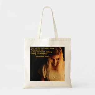 crazy woman tote bag