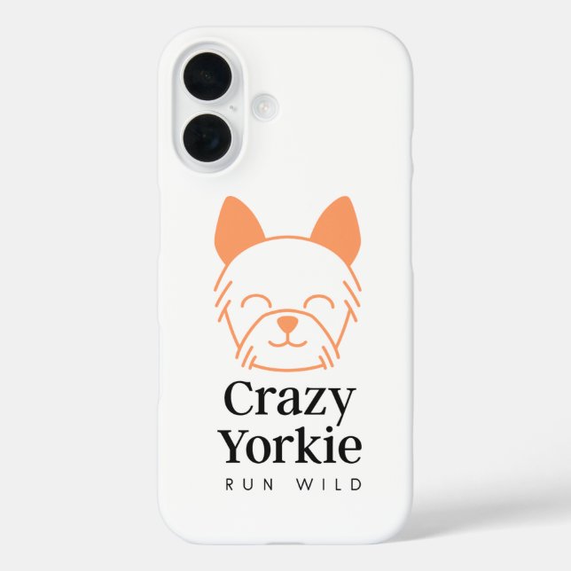Crazy Yorkie  Case-Mate iPhone Case (Back)