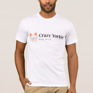 Crazy Yorkie Men's Premium Canvas T-Shirt