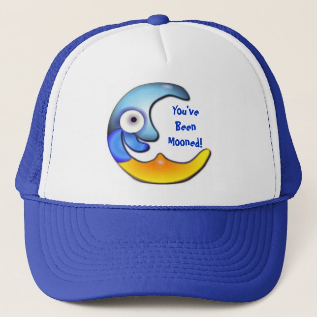 Crazy "You've Been Mooned" Cartoon Cap (Front)