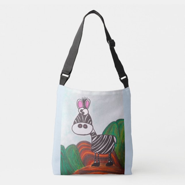 Crazy Zebra tote bag (Front)