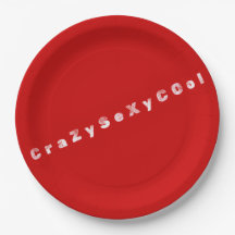 CrazySexyCool Theme Paper Plates