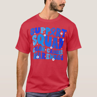 CRC Colon Awareness Supprt Squad Blue Ribbon T-Shirt