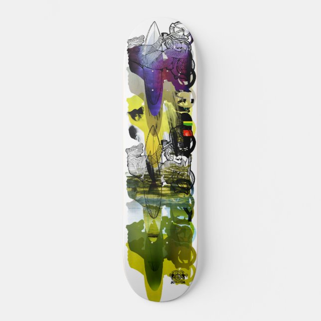 CRE8orDIE SURF BEAR DECK Skateboard (Front)