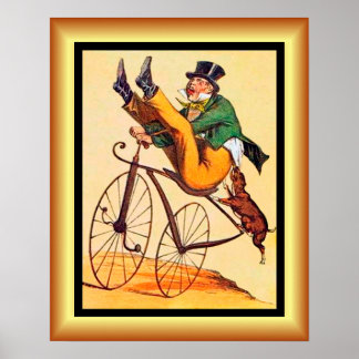 Cre Nom D’un Chien ~ La Velocipedomanie/ F.Sinnett Poster