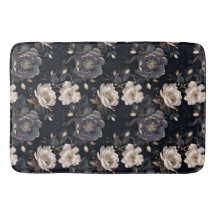 Cream and Black Peony Elegant Vintage Dark Floral