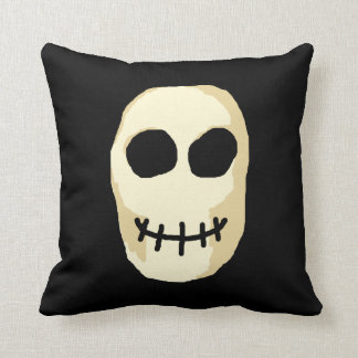 Cream and Black Skull. Cushion