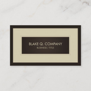 Cream and Dark Brown Elegant Business Card