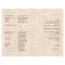 Cream and Gold Damask Wedding Program
