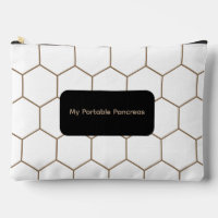 Cream and Gold Honeycomb "My Portable Pancreas" 