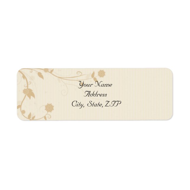 Cream and Gold Vintage Pinstripe Floral (Front)