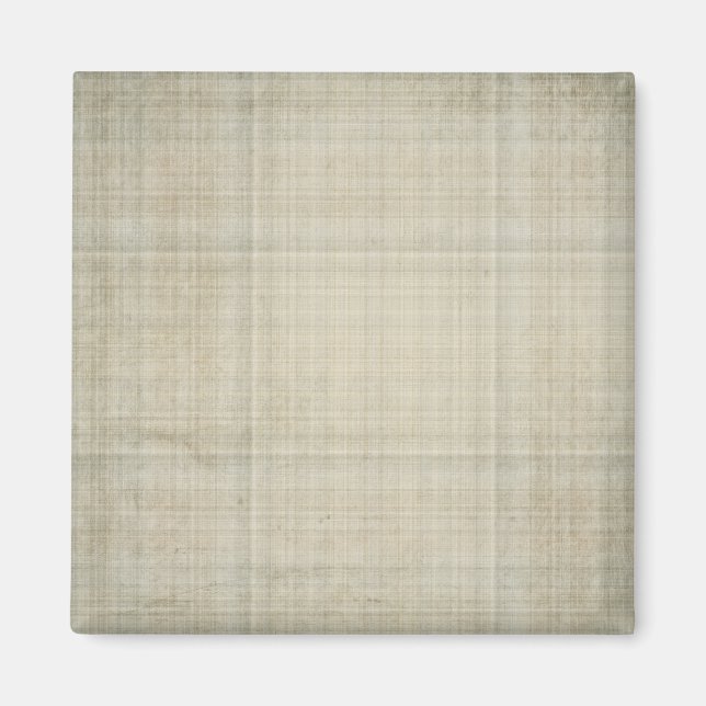cream and grey plaid magnet (Front)