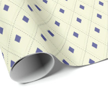 Cream and Navy Argyle Gift Wrap – Understated