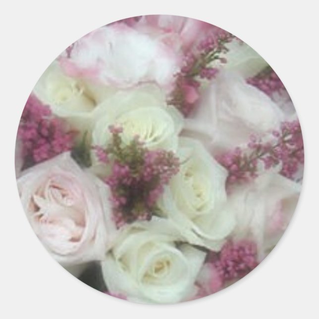 Cream and Pale Pink Rose envelope seals (Front)