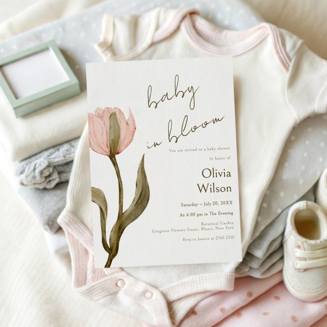 Cream and Pink Watercolor Invitation (Creator Uploaded)