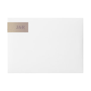 Cream and Purple Vintage Wedding Wrap Around Label