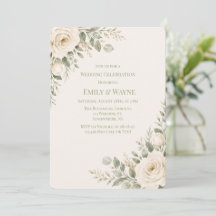 Cream and Sage Green Greenery Wedding