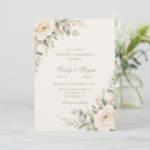 Cream and Sage Green Greenery Wedding