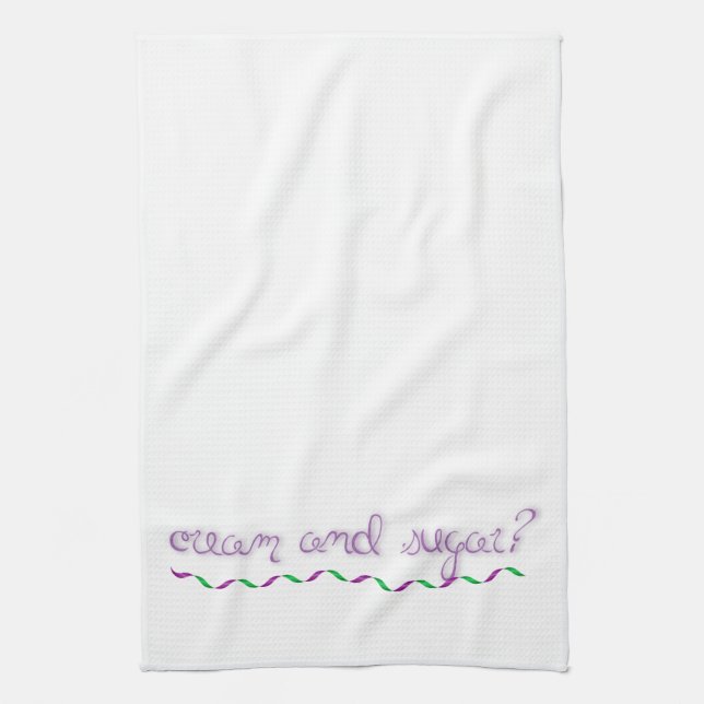 Cream and Sugar? Tea Towel (Vertical)