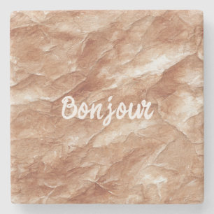 Cream Apple Tart Christmas Stone Coaster