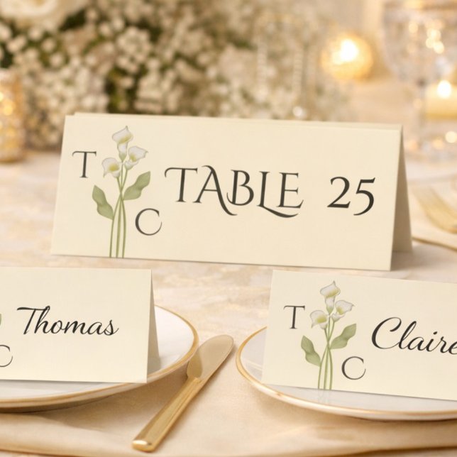 Cream Art Nouveau Lily Monogram Wedding (Creator Uploaded)