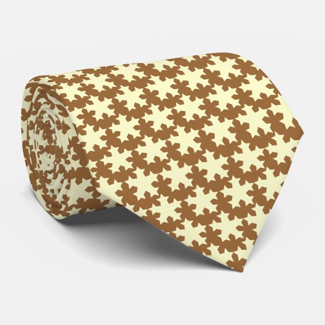Cream Atlantean Holly - Brown Tie (Rolled)