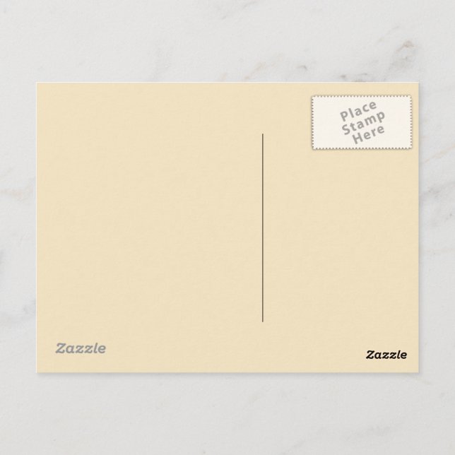 Cream Background on Postcard (Back)