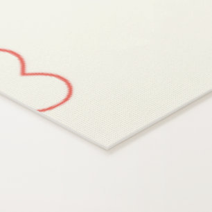 Cream Background with Red & Burgundy Hearts Yoga Mat