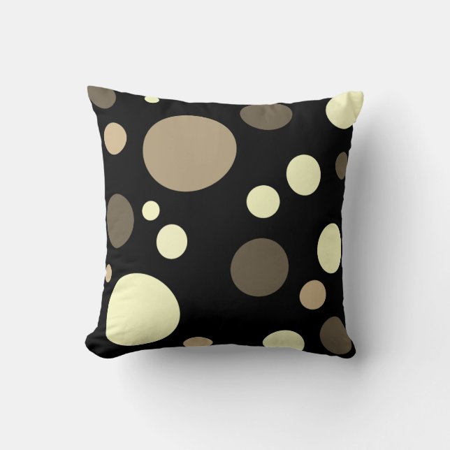Cream Balls Throw Pillow Cushion (Front)