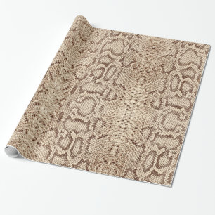 Cream Beige Anaconda Exotic Snakeskin Wrapping Paper