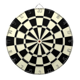 Cream Beige And Black Dartboard