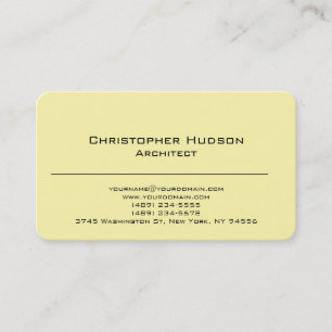 Cream & Beige Background Color Company Architect Business Card
