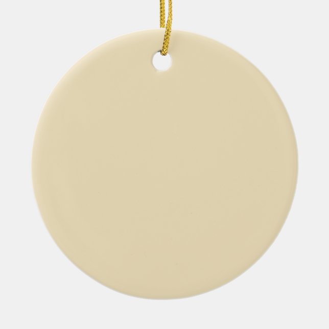 Cream Beige Background on an Ornament (Front)