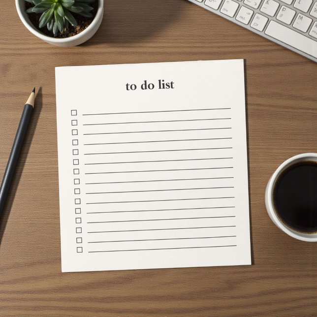 Cream Beige To Do List Minimalist Teacher Simple Notepad (Cream Beige To Do List Minimalist Teacher Simple Notepad)
