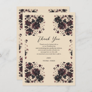 Cream Beige Vintage Shabby Chic Moody Floral Invitation
