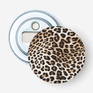 Cream Black Leopard Print Bottle Opener