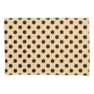 Cream Black Polka Dots Reversible Pillow Case