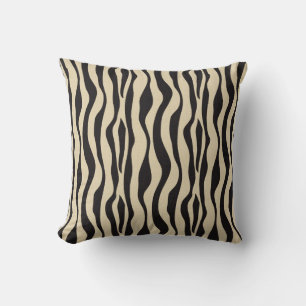Cream Black Zebra Print Cushion