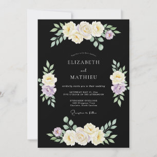 Cream Blossom Arch Wedding Invitation