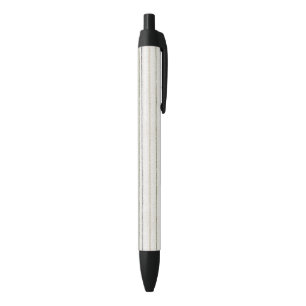 Cream Blue Green Stripes Black Ink Pen