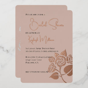 Cream Blush Diamonds Roses Bridal Shower