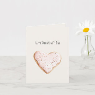 Cream Blush Pink Heart Valentine's Day Card