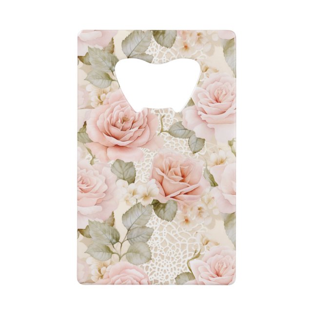 Cream Blush Pink Roses Floral Bridal Shower (Front)