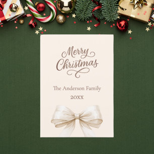 Cream bow mocha Christmas