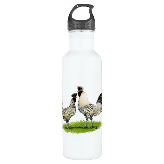 Cream Brabanter Chickens 710 Ml Water Bottle (Front)