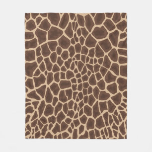 Cream Braune Giraffe Flare Fleece Blanket