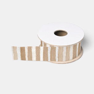 Cream & Brown Birthday Grosgrain Ribbon