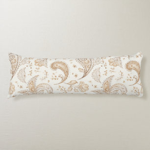 Cream Brown Boho Bohemian Body Cushion