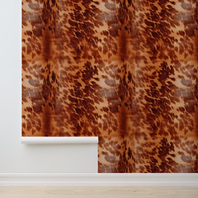 Cream Brown Cowhide Wallpaper (Application)